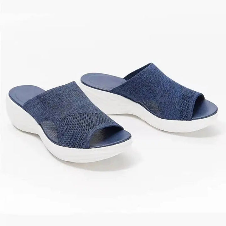 Valantomode | Women's Sandals - Stretch Knit & Open-Toe Design