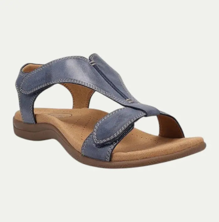 Valantomode | Women's Leather Sandals - Supportive Comfort & Style