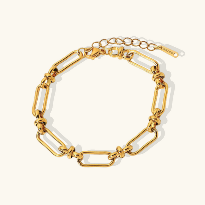 Valantomode | Plated Interlocking Link Bracelet with Sydney Architectural Geometry