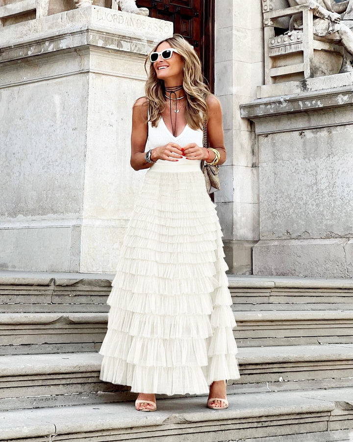 Valantomode | Women's Airy Tulle Maxi Skirt: Ultimate Comfort & Style