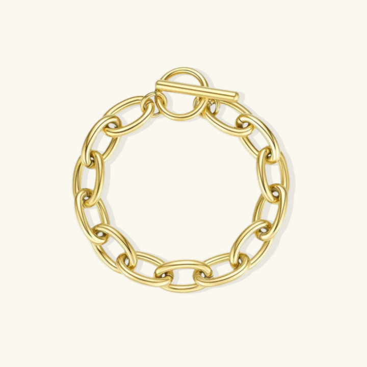 Valantomode | High-Mass Plated Interlocking Link Bracelet for Women