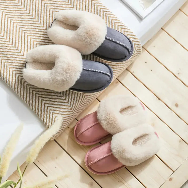 Valantomode | Unisex Velvety Slippers with Thick Sole - Non-Slip Comfort