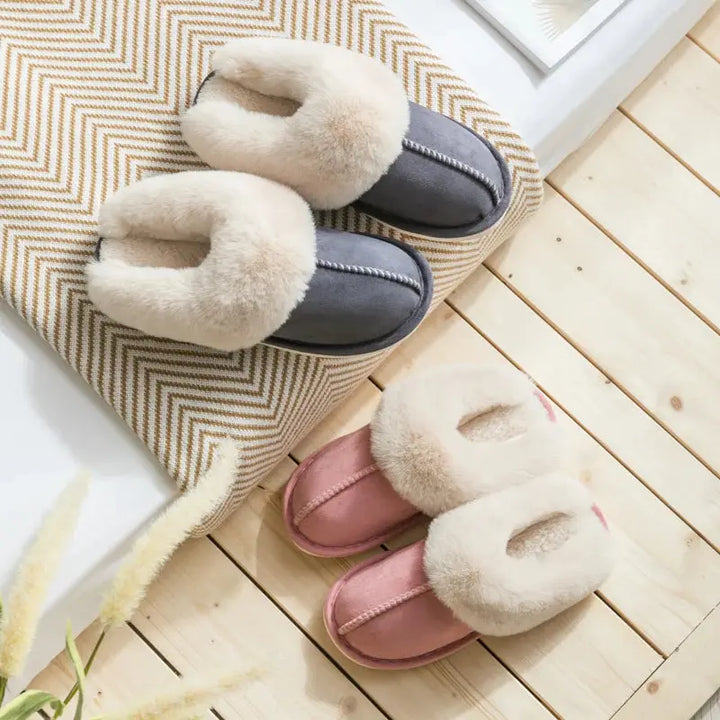 Valantomode | Unisex Velvety Slippers with Thick Sole - Non-Slip Comfort