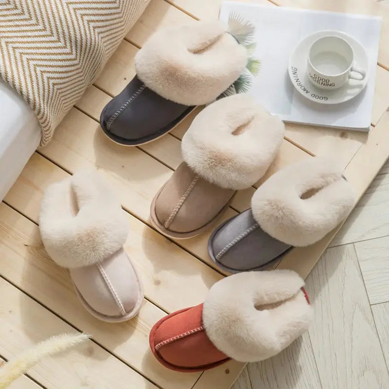Valantomode | Unisex Velvety Slippers with Thick Sole - Non-Slip Comfort