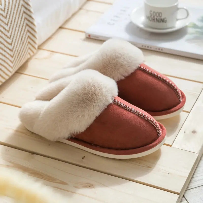 Valantomode | Unisex Velvety Slippers with Thick Sole - Non-Slip Comfort