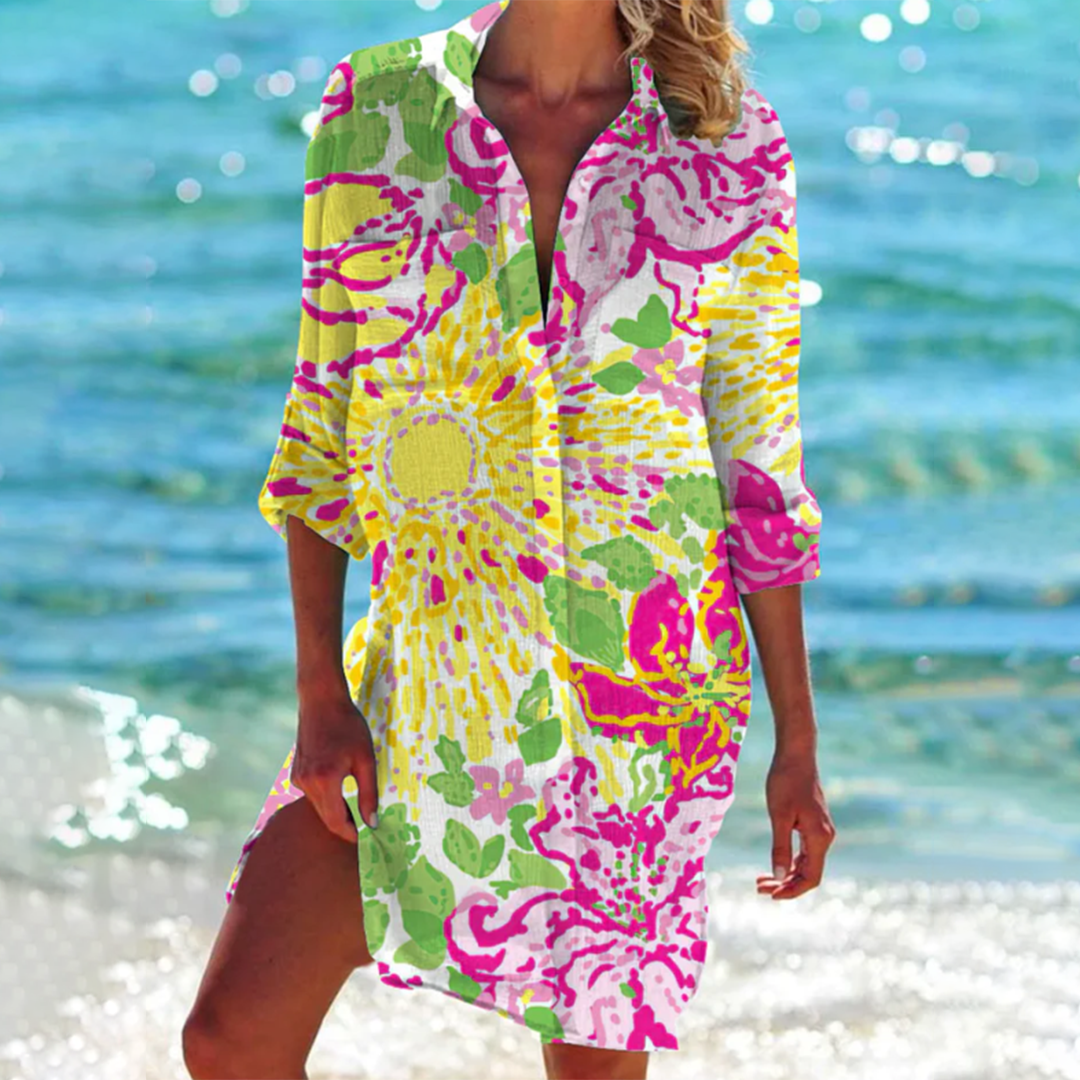 Valantomode | Elegant Shirt Dress Perfect for Casual or Formal Wear