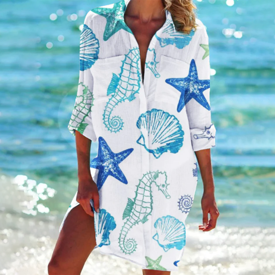Valantomode | Elegant Shirt Dress Perfect for Casual or Formal Wear