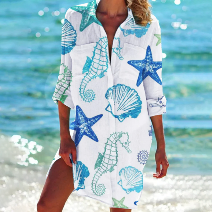 Valantomode | Elegant Shirt Dress Perfect for Casual or Formal Wear