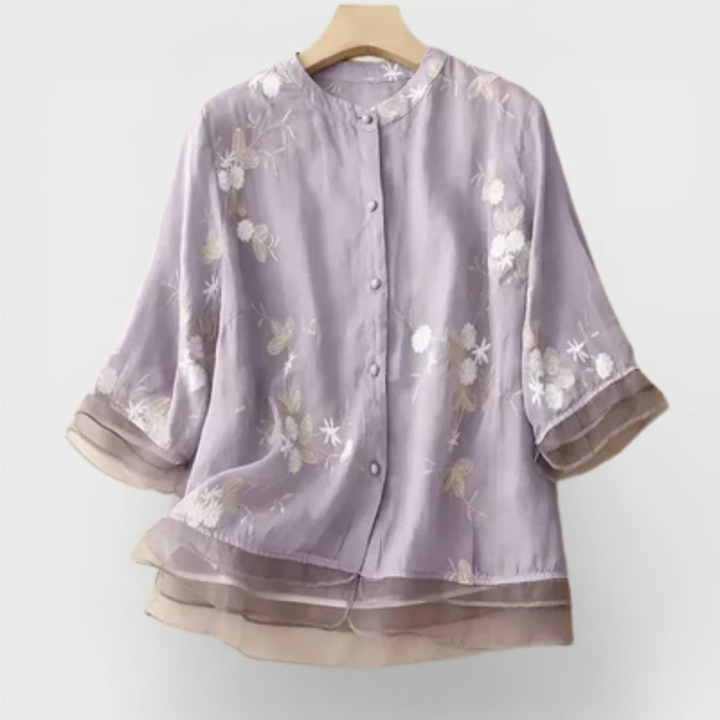 Valantomode | Blouse with Lightweight Cotton Fabric