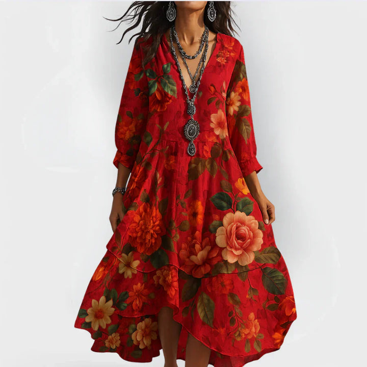 Valantomode | Effortless Bohemian Style Dress for Casual Days
