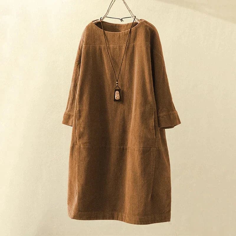 Valantomode | Cozy Women's Corduroy Dress for Effortless Style