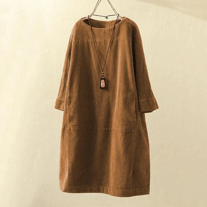 Valantomode | Cozy Women's Corduroy Dress for Effortless Style