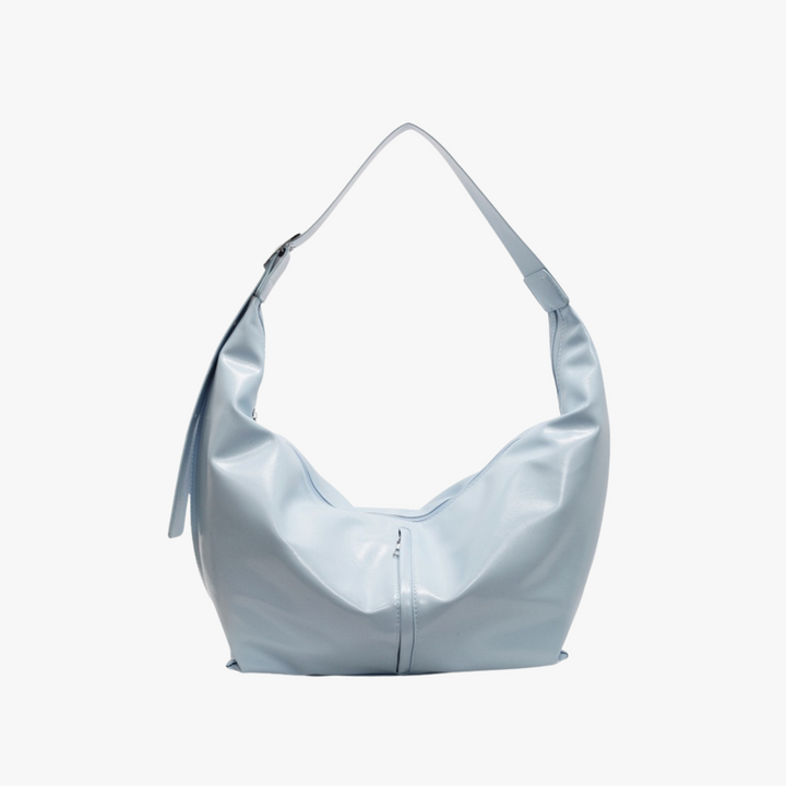 Valantomode | Aura Horizon Crescent – 54cm Oversized Vegan Leather Curved Crossbody Bag
