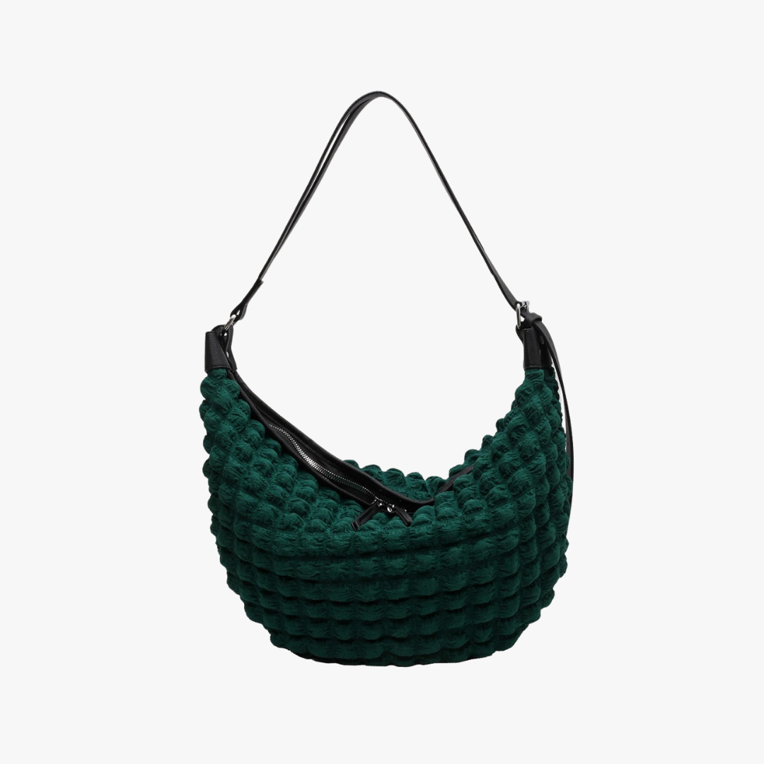 Valantomode | The Veridian Nimbus Logistics – Women's Premium Textured Cotton Cloud Puffer Bag