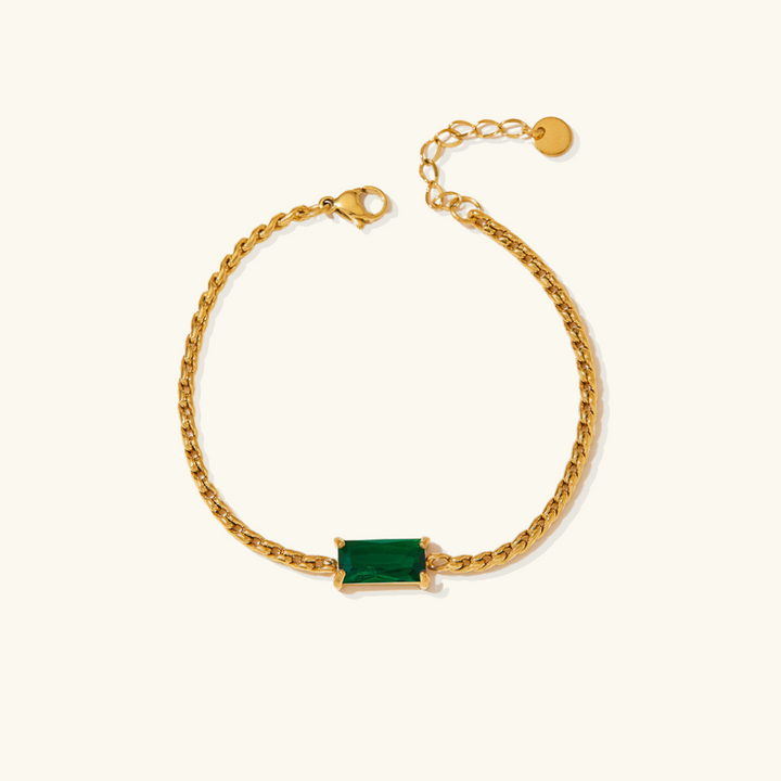 Valantomode | Gold Plated Gemstone Bracelet for Women