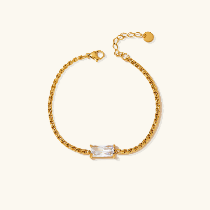 Valantomode | Gold Plated Gemstone Bracelet for Women