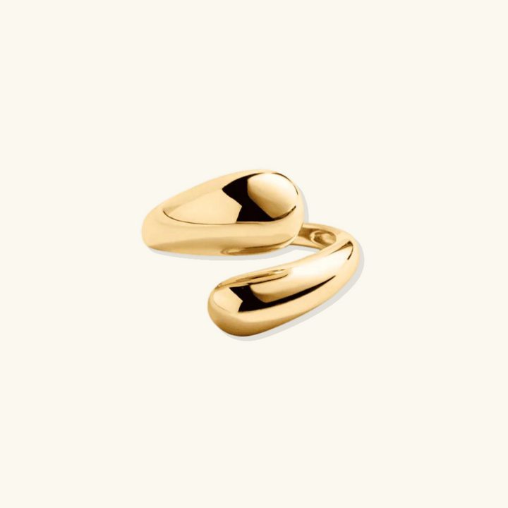 Valantomode | Gold Plated Intricate Adjustable Ring for Women