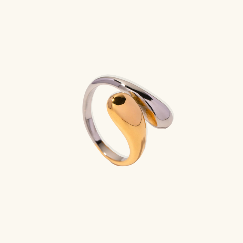 Valantomode | Gold Plated Intricate Adjustable Ring for Women