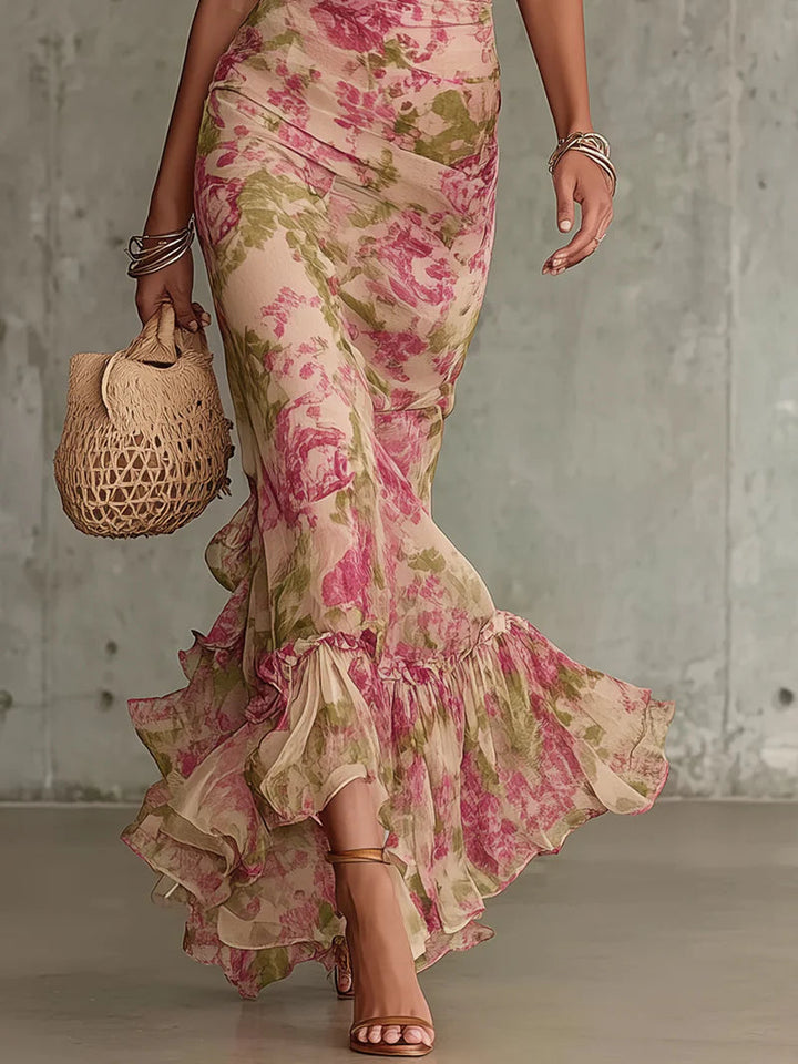 Valantomode | Stylish Floral Maxi Dress Perfect for Spring Events