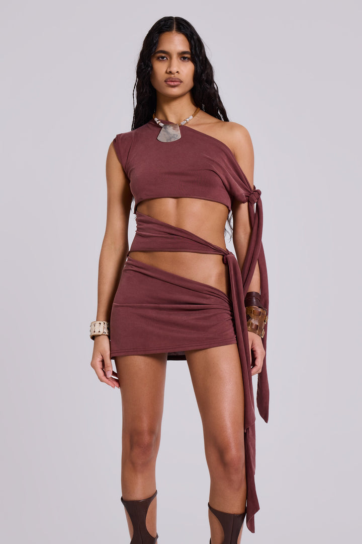 Valantomode | Chic Sienna Mini Dress with Asymmetrical Hem for Women