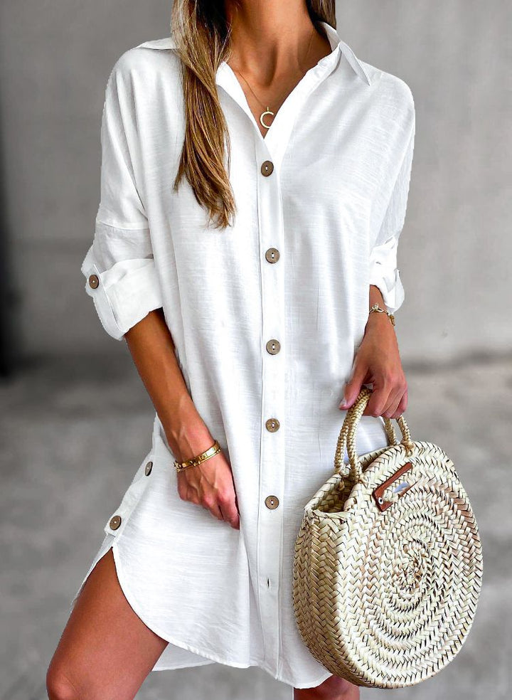 Valantomode | Dress Shirt with Button-Up Design