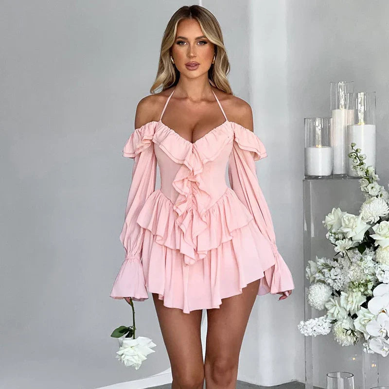 Valantomode | Ruffled Bodycon Dress for Effortless Elegance