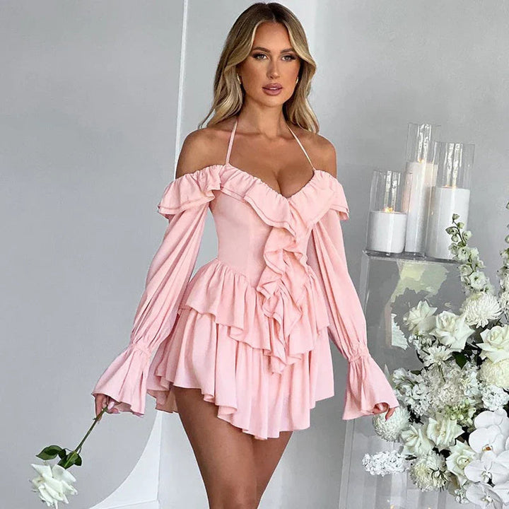 Valantomode | Ruffled Bodycon Dress for Effortless Elegance