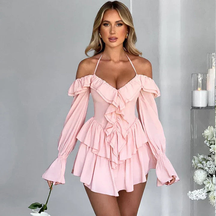 Valantomode | Ruffled Bodycon Dress for Effortless Elegance