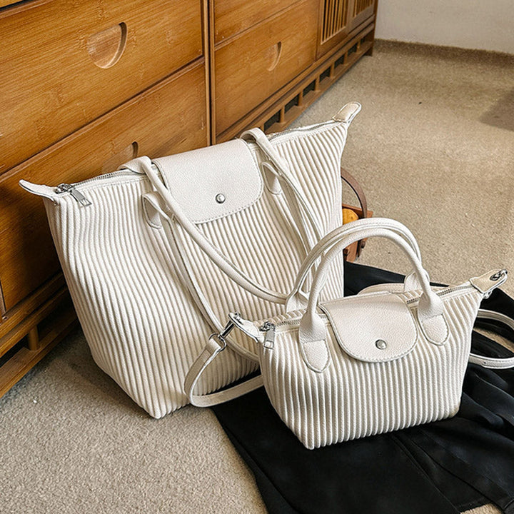 Valantomode | The Pleated Garrison – Women's Premium Architectural Top-Handle Tote