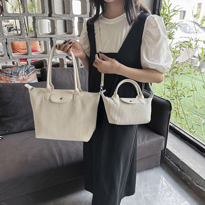 Valantomode | The Pleated Garrison – Women's Premium Architectural Top-Handle Tote