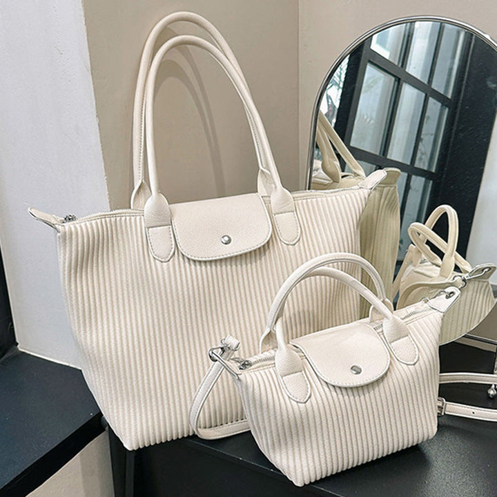Valantomode | The Pleated Garrison – Women's Premium Architectural Top-Handle Tote