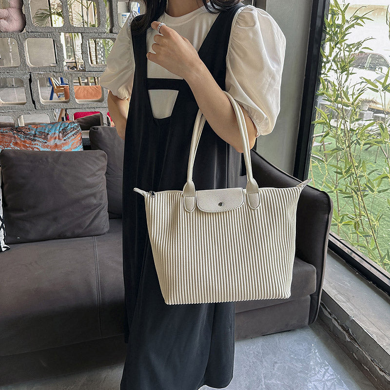 Valantomode | The Pleated Garrison – Women's Premium Architectural Top-Handle Tote