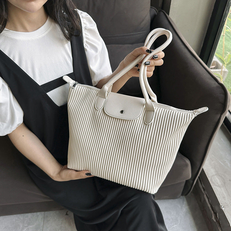 Valantomode | The Pleated Garrison – Women's Premium Architectural Top-Handle Tote