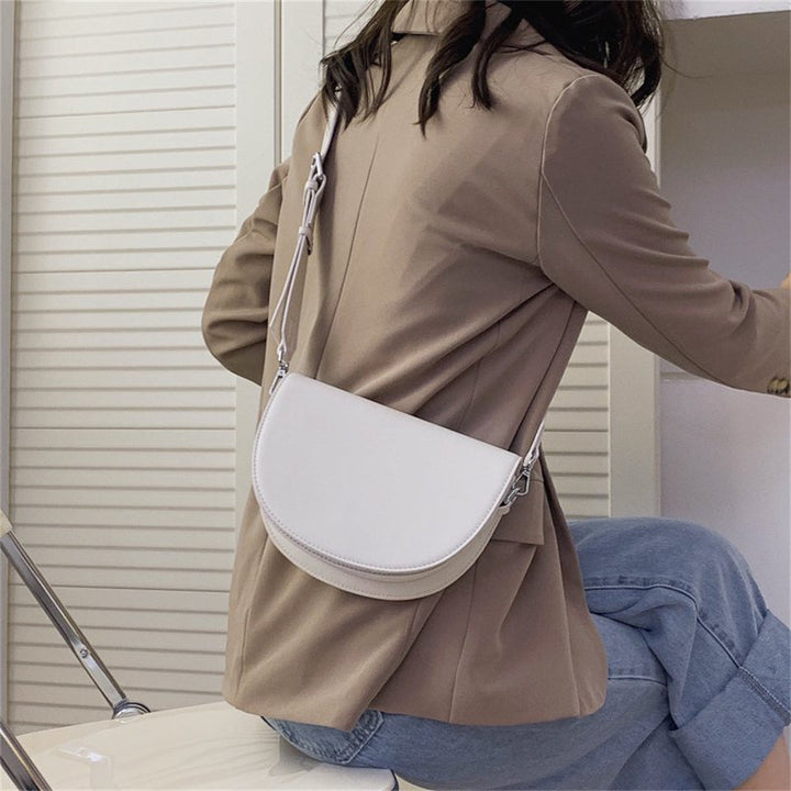 Valantomode | The Lunar Orbital Garrison – Women's Premium Geometric Half-Moon Crossbody Bag