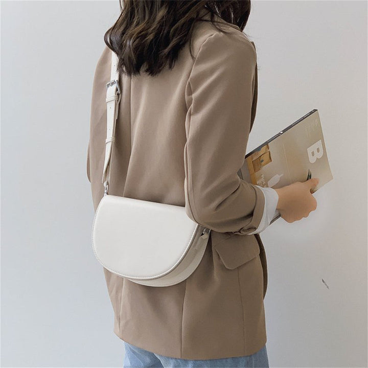 Valantomode | The Lunar Orbital Garrison – Women's Premium Geometric Half-Moon Crossbody Bag