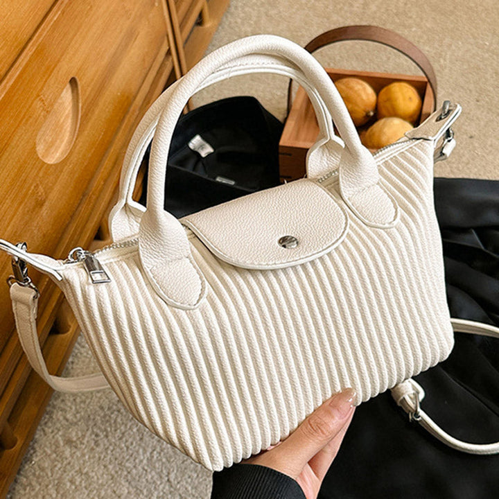 Valantomode | The Pleated Garrison – Women's Premium Architectural Top-Handle Tote