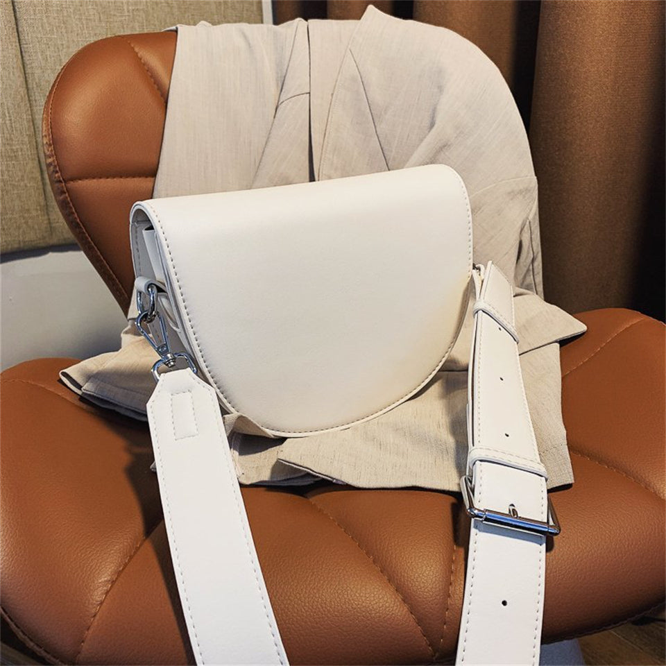 Valantomode | The Lunar Orbital Garrison – Women's Premium Geometric Half-Moon Crossbody Bag