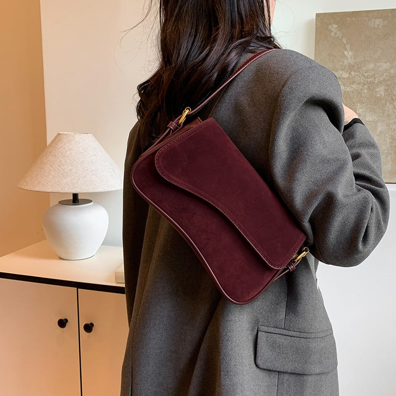 Valantomode | The ‘Aurelius’ Olivia Textural Garrison – Women's Premium Suede Crossbody Bag