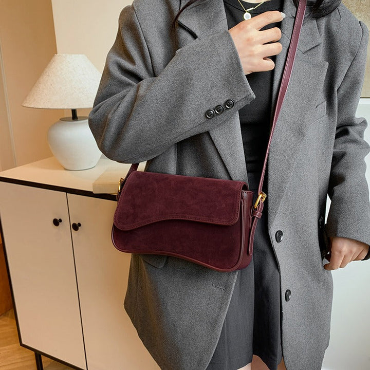 Valantomode | The ‘Aurelius’ Olivia Textural Garrison – Women's Premium Suede Crossbody Bag
