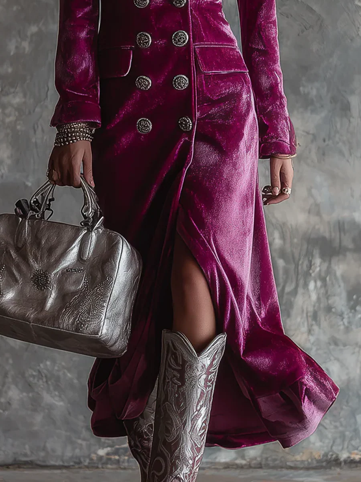 Valantomode | Chic Velvet Blazer Dress for Stylish Women