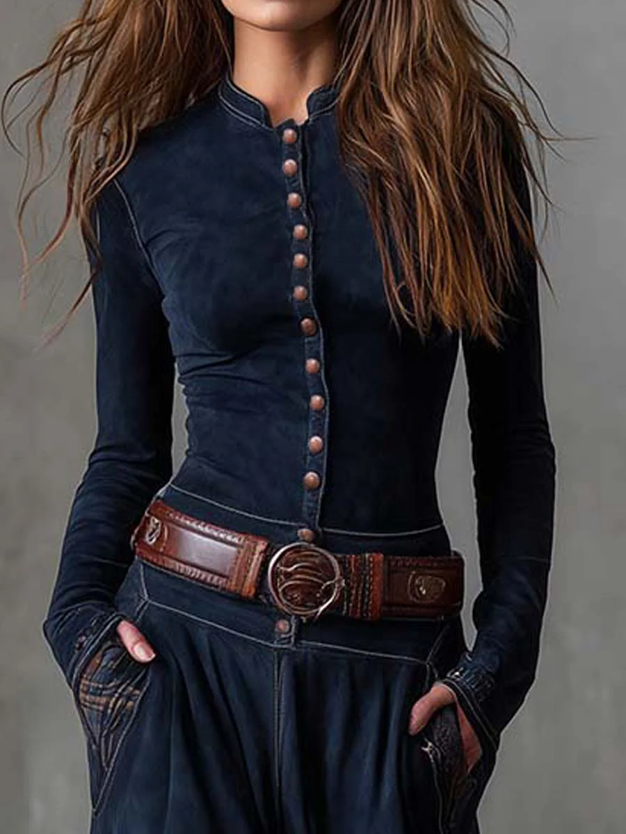Valantomode | Chic Suede Dress with Belt for Effortless Style