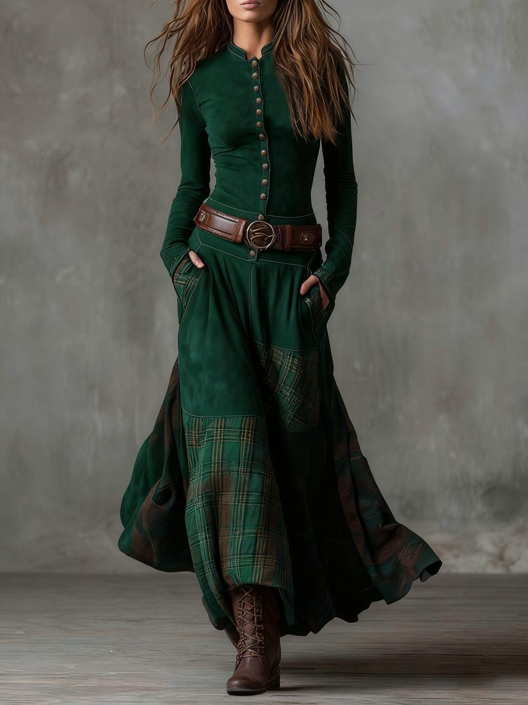 Valantomode | Chic Suede Dress with Belt for Effortless Style