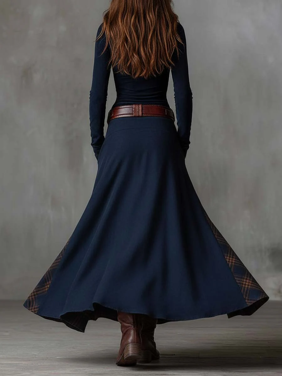 Valantomode | Chic Suede Dress with Belt for Effortless Style