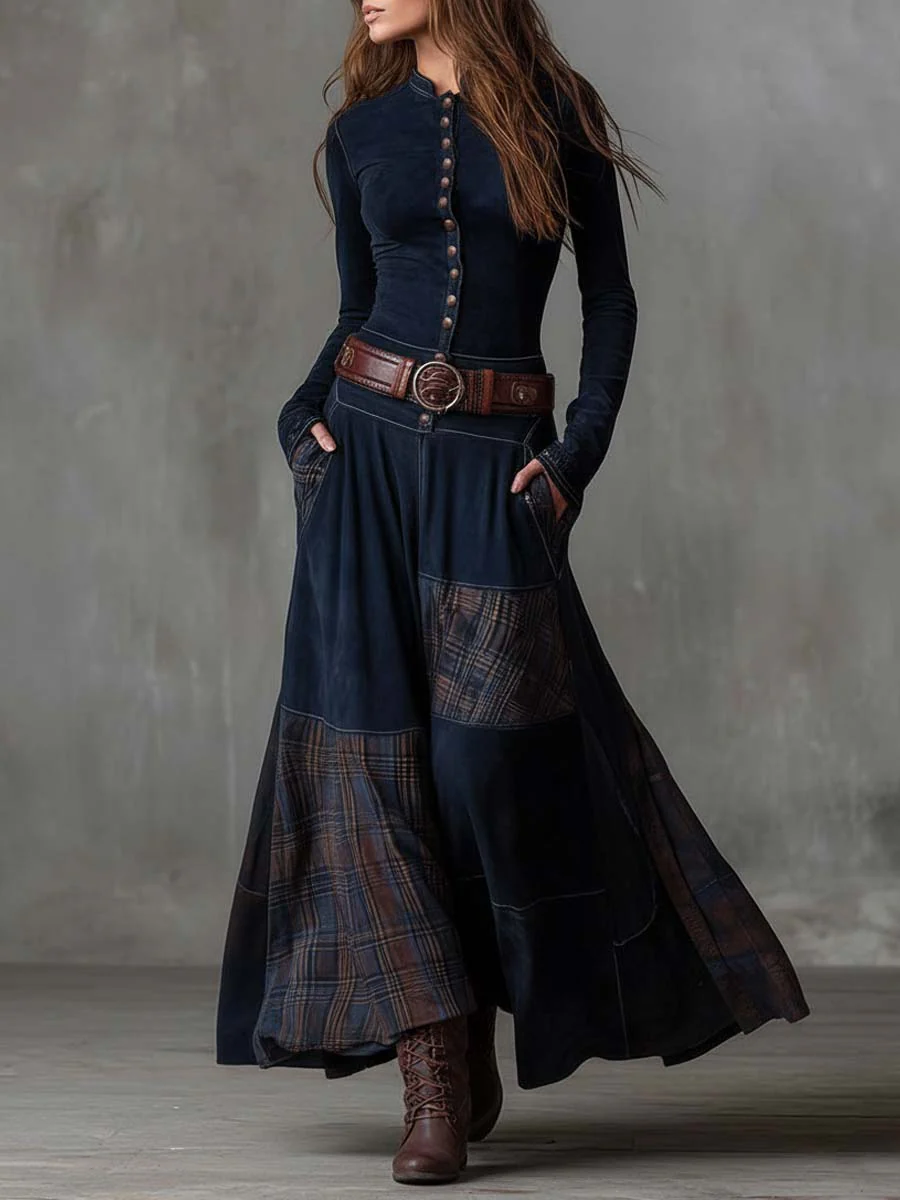 Valantomode | Chic Suede Dress with Belt for Effortless Style
