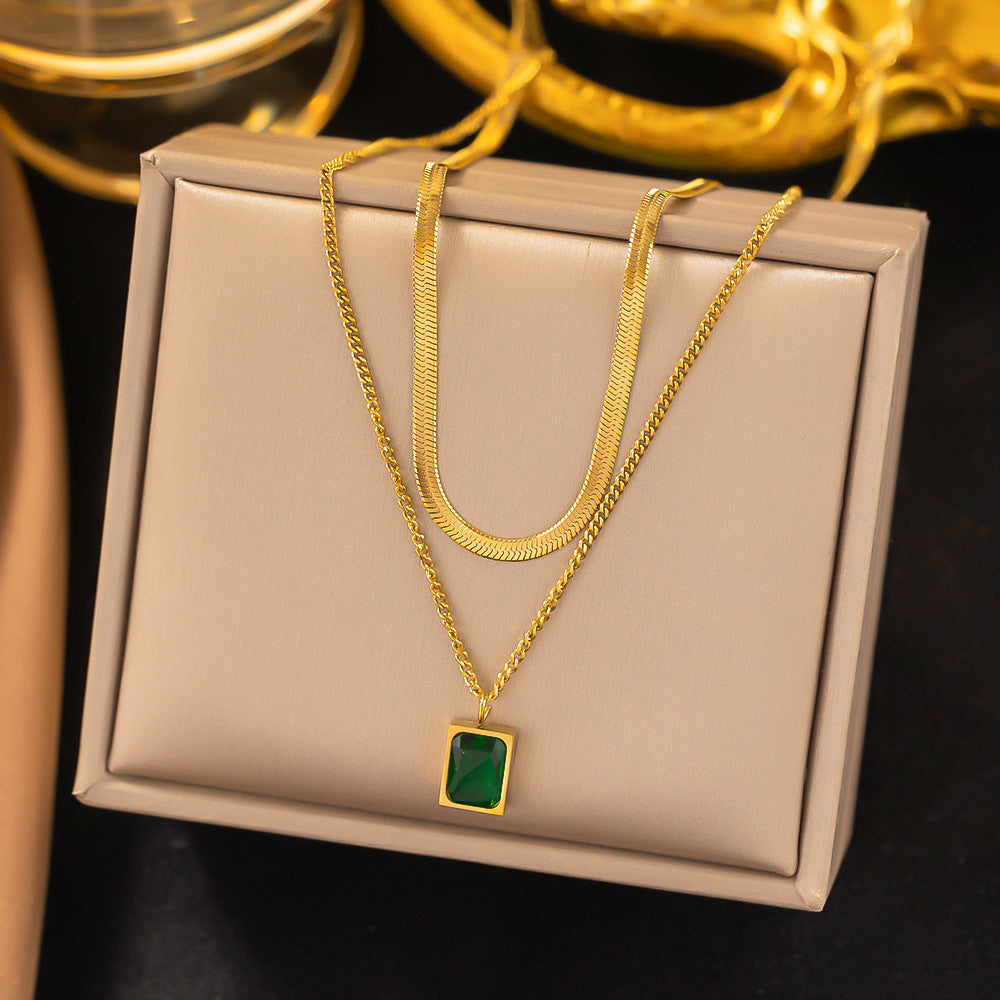 Valantomode | Gold Plated Layered Necklace for Women