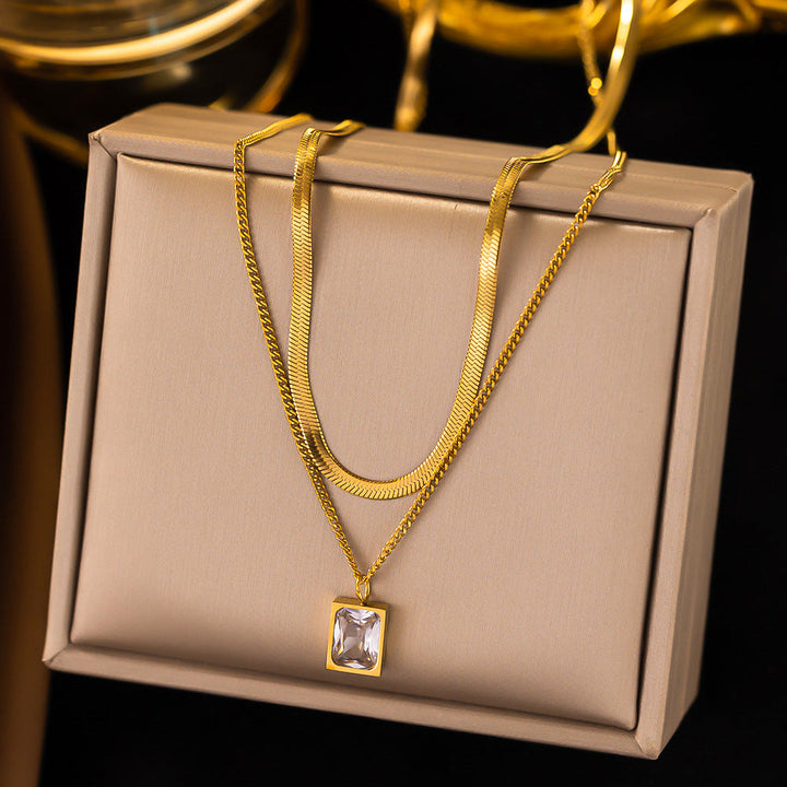 Valantomode | Gold Plated Layered Necklace for Women