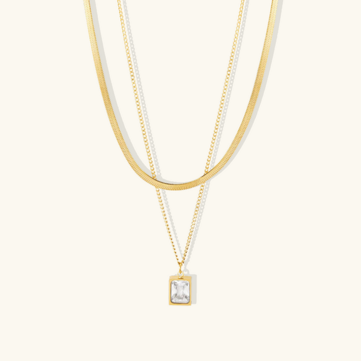 Valantomode | Gold Plated Layered Necklace for Women