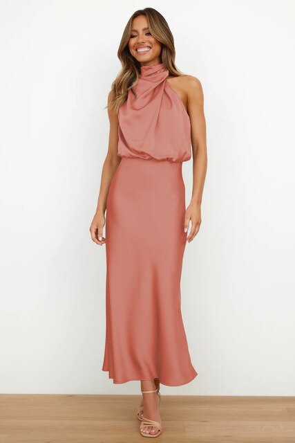 Valantomode | Elegant Cowl Neck Cocktail Dress for Stunning Nights