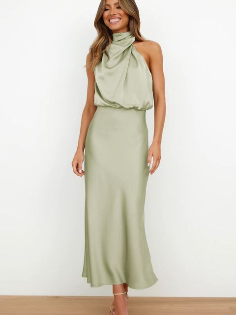 Valantomode | Elegant Cowl Neck Cocktail Dress for Stunning Nights