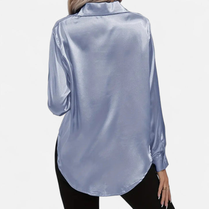 Valantomode | Women’s Premium Satin Blouse – Satin Sovereignty & Fluid Command